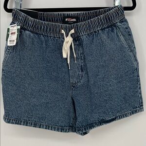 RSQ Dark Blue Jean Shorts with Drawstring Men’s Size Small
